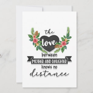 Moeder geeft de liefde tussen moeder en dochter bedankkaart