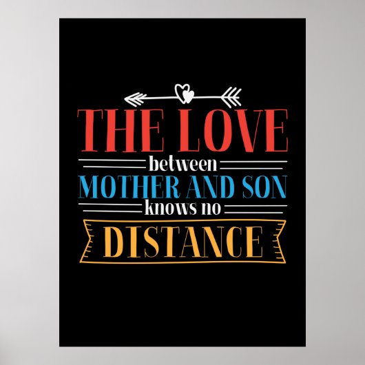 Moeder geeft de liefde tussen moeder en zoon poster (Voorkant)