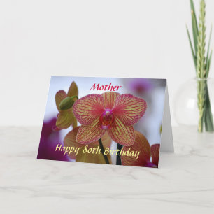 Moeder Gelukkige 80e Verjaardag Phalaenopsis Orchi Kaart