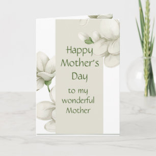 Moeder Gelukkige Moederdag Witte Bloemen Bloemstuk Feestdagen Kaart