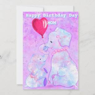 Moeder Gelukkige Verjaardag Kaart Olifant Moeder e