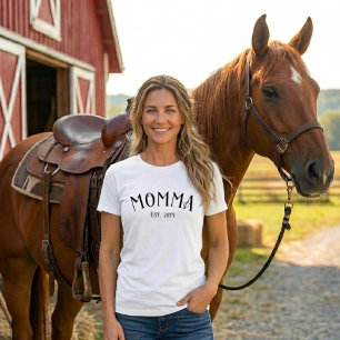 Moeder Gesticht Chic Zwart Wit Nieuw Moeder Cadeau T-shirt