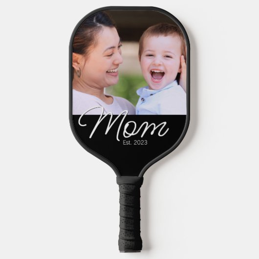 Moeder Gesticht Pret Script Foto Pickleball Paddle (Voorkant)