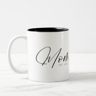 Moeder Gevestigd Nieuwe Moeder Cadeau Koffiemok Tweekleurige Koffiemok