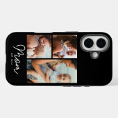 Moeder Gevestigd Script Black 3 Foto Case-Mate iPhone Case (Achterkant (horizontaal))