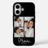 Moeder Gevestigd Script Black 3 Foto Case-Mate iPhone Case (Achterkant)