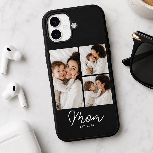 Moeder Gevestigd Script Black 3 Foto Case-Mate iPhone Case