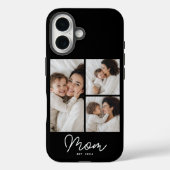 Moeder Gevestigd Script Black 3 Foto Case-Mate iPhone Case (Achterkant)
