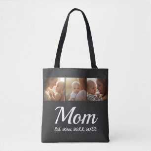 Moeder Gevestigd Script Black 3 Foto Draagtas