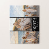 Moeder Gevestigd Script Black 3 Foto Legpuzzel (Verticaal)