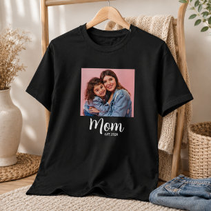 Moeder Gevestigd Script Foto T-shirt