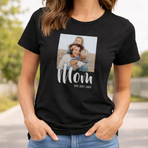 Moeder Gevestigd Script Foto T-shirt