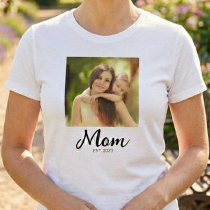 Moeder Gevestigd Script Foto  T-shirt