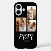 Moeder Gevestigd Script Zwart 3 Foto Case-Mate iPhone Case (Achterkant)