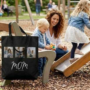Moeder Gevestigd Script Zwart 3 Foto Draagtas
