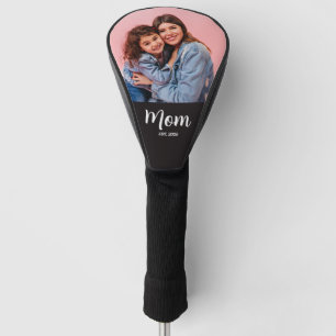 Moeder Gevestigd Script Zwarte Foto Golfheadcover
