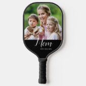 Moeder Gevestigd Script Zwarte Foto Pickleball Paddle (Achterkant)