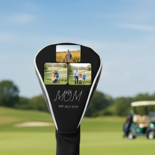 Moeder Gevestigd Zwarte Script 3 Foto Golfheadcover