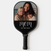 Moeder Gevestigde Fun Script Foto Pickleball Paddle (Achterkant)