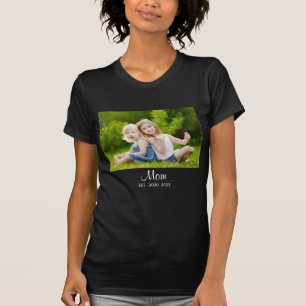 Moeder Gevestigde Script Foto Moederdag T-shirt