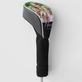 Moeder Gevestigde Script Zwarte Foto Golfheadcover (Schuin)