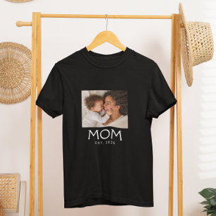 Moeder Gevestigde Typografie Foto T-shirt