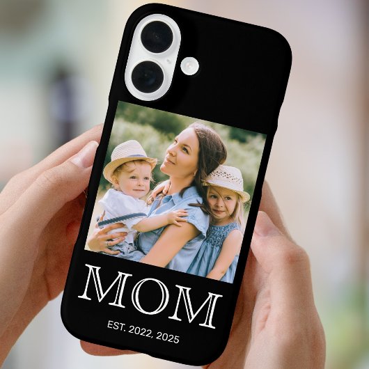 Moeder Geword Foto Zwarte Case-Mate iPhone Case