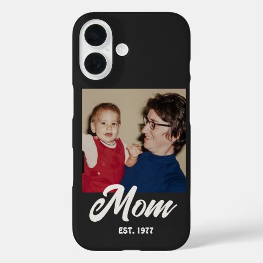 Moeder Geworteld Zwarte Script Foto Case-Mate iPhone Case (Achterkant)