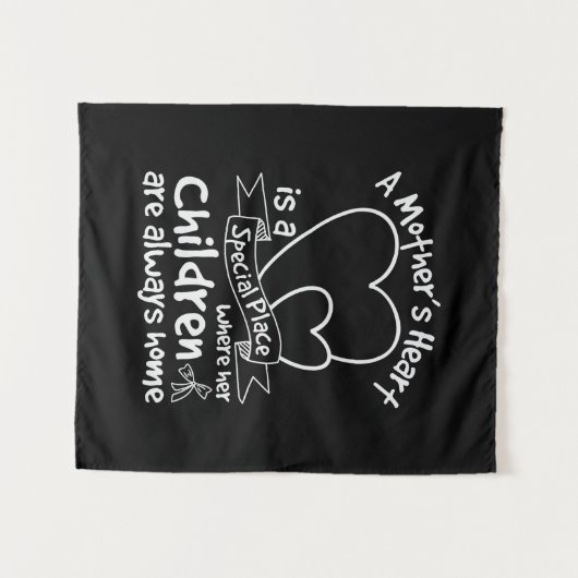 Moeder Gift A Moederhart Wandkleed (Voorkant (horizontaal))