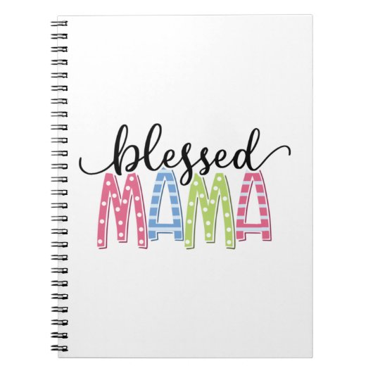 Moeder Gift Blessed Mama Notitieboek (Voorkant)