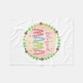 Moeder Gift Blessed Moeder Fleece Deken (Voorkant (Horizontaal))