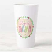 Moeder Gift Blessed Moeder Latte Mok (Voorkant)