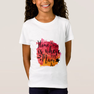 Moeder Gift Home is waar mijn moeder is T-shirt