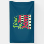Moeder Gift Ik hou van mijn moeder Spandoek (Verticaal)