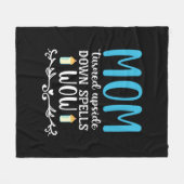 Moeder Gift Mam draaide zich om Wauw Fleece Deken (Voorkant (Horizontaal))