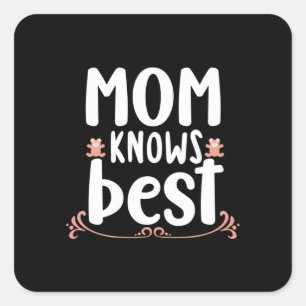 Moeder Gift mama kent best Vierkante Sticker