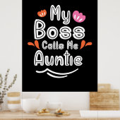 Moeder Gift My Boss roept me tante op Poster (Keuken)