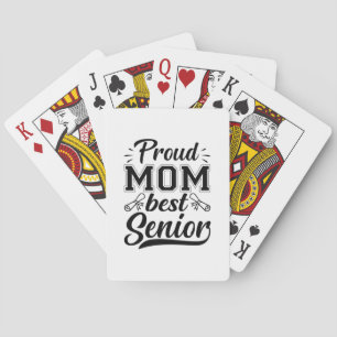 Moeder Gift Proud Mam Best Senior Pokerkaarten