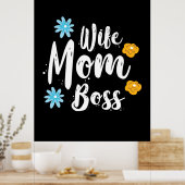 Moeder Gift Wife mama Boss Poster (Keuken)