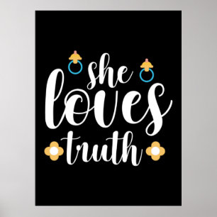 Moeder Gift ze houdt van waarheid Poster