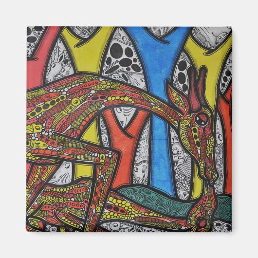 Moeder Giraffe Magneet (Voorkant)