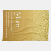 Moeder Glitter Cadeau Definitie Quote Theedoek (Horizontaal)