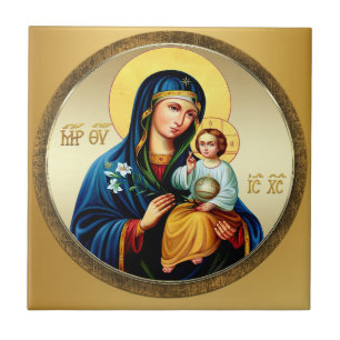 Moeder Gods, maagd Maria Tegeltje