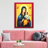 Moeder Gods nieuwe rode Canvas Afdruk (Insitu (Woonkamer))