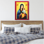 Moeder Gods nieuwe rode Canvas Afdruk (Insitu (Slaapkamer))