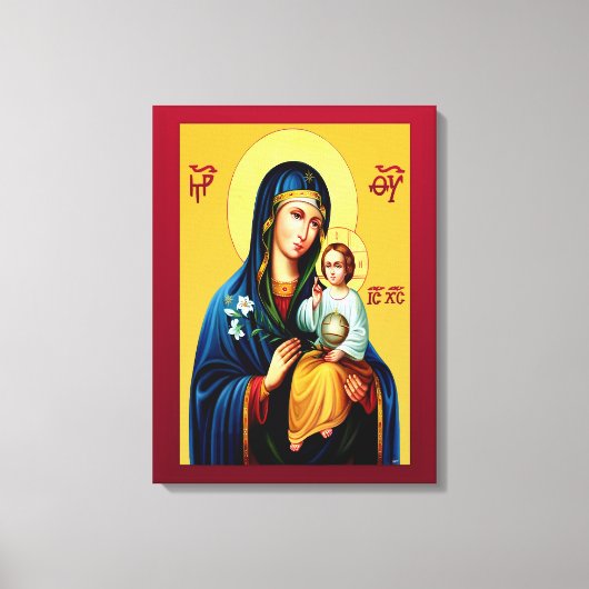 Moeder Gods nieuwe rode Canvas Afdruk (Voorkant)
