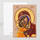 Moeder Gods Papier Icoon Kaart (Voorkant / Achterkant)