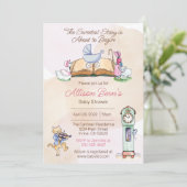 Moeder Goose Baby shower Uitnodiging (Staand voorkant)