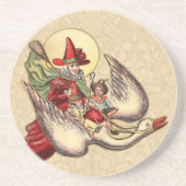 Moeder Goose Child Antiek Illustratie Zandsteen Onderzetter (Voorkant)