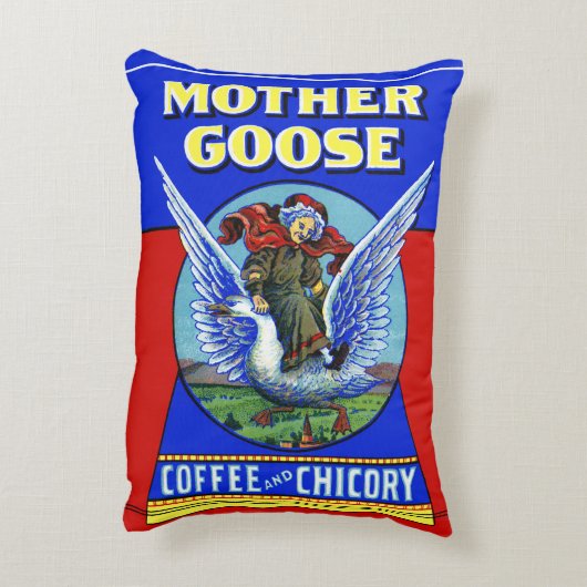 Moeder Goose Coffee en Chicory Accent Kussen (Achterkant (Verticaal))